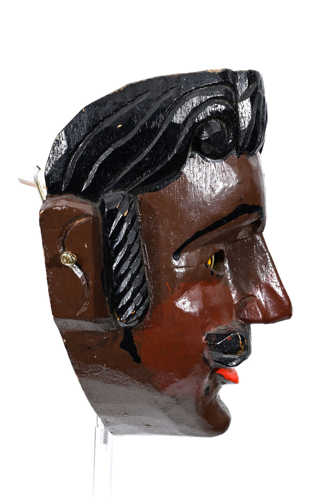 Mexican Carved and Painted Wood Festival Mask 