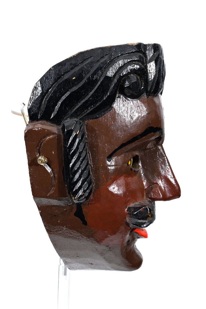 Mexican Carved and Painted Wood Festival Mask 
