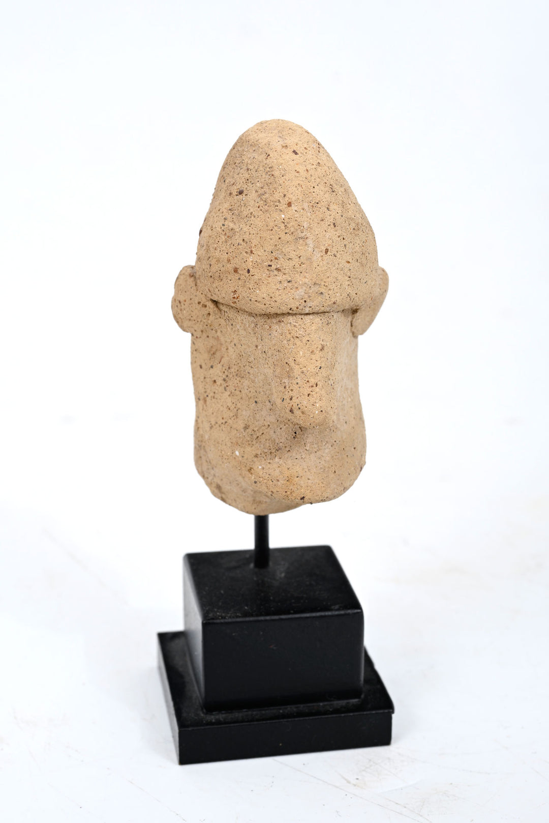 Cypriot Terracotta Head of a Man with a Pointed Cap