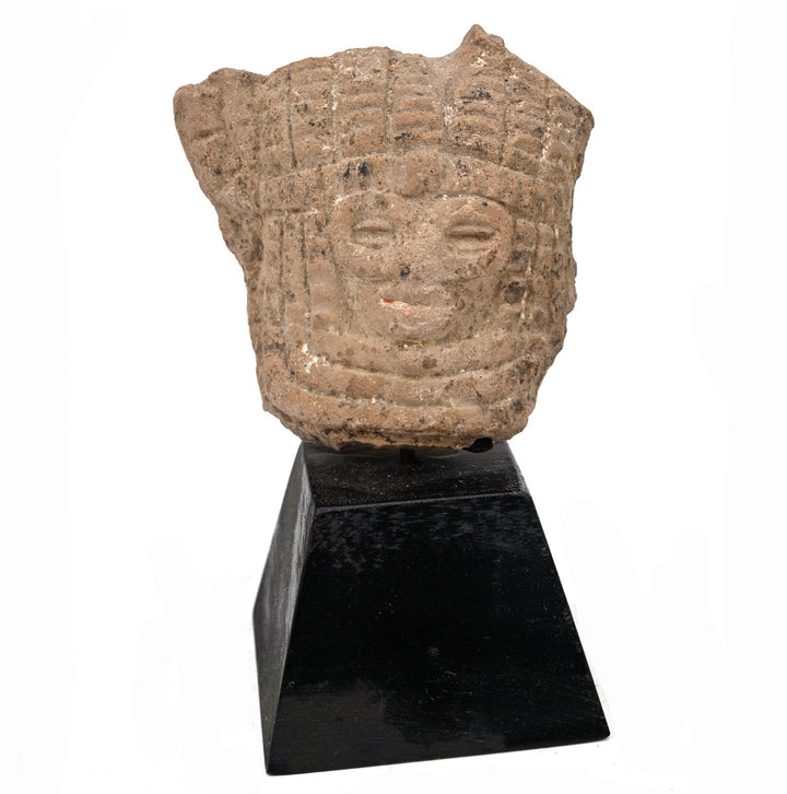 Teotihuacán Mold-Made Terracotta Head of a Rain Deity Impersonator