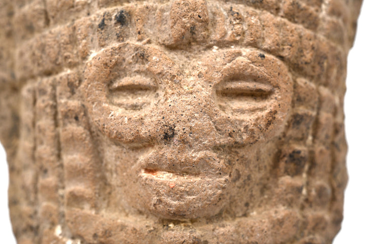 Teotihuacán Mold-Made Terracotta Head of a Rain Deity Impersonator