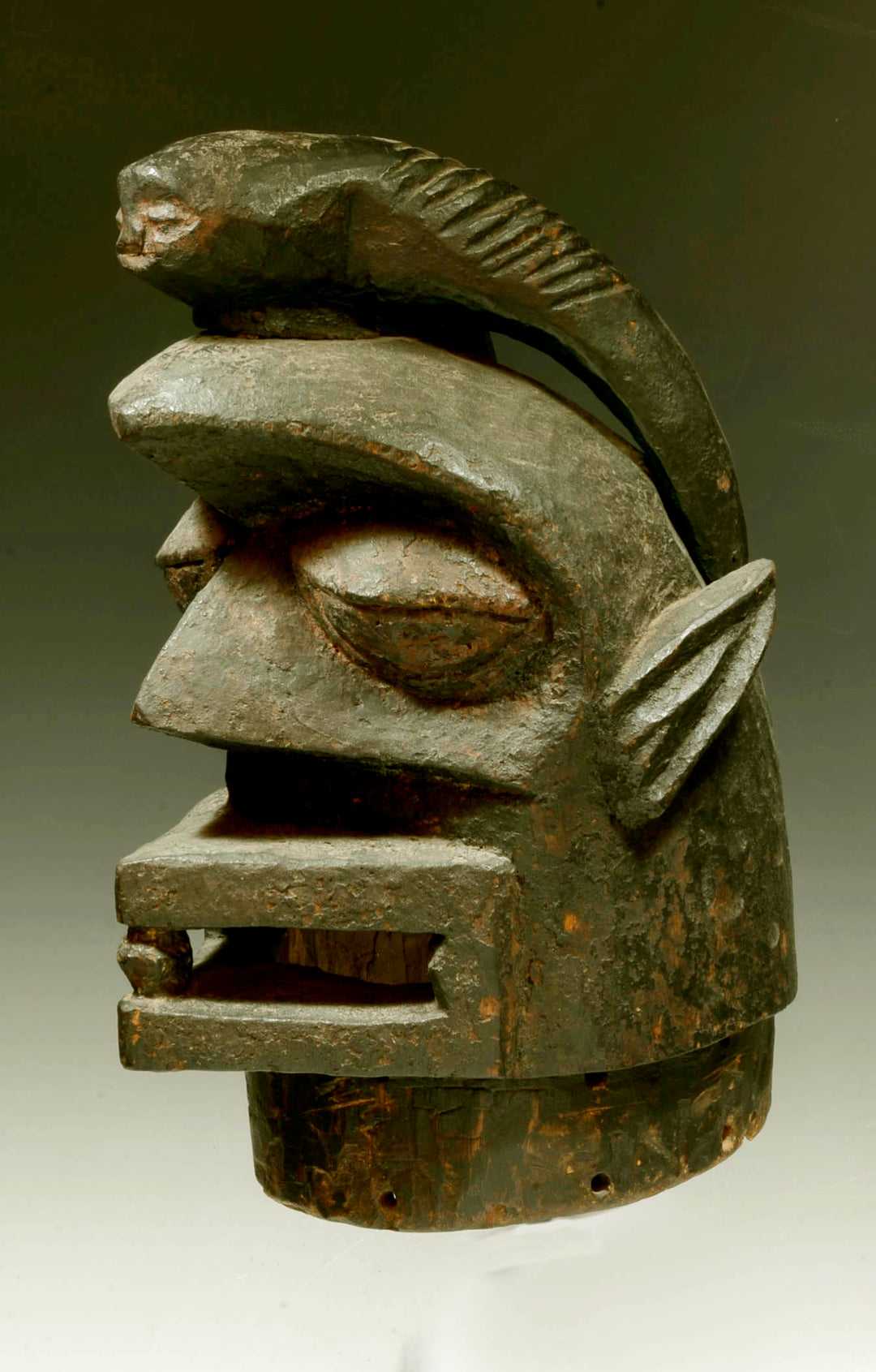 Yoruba Wood Carved Epa Helmet Mask