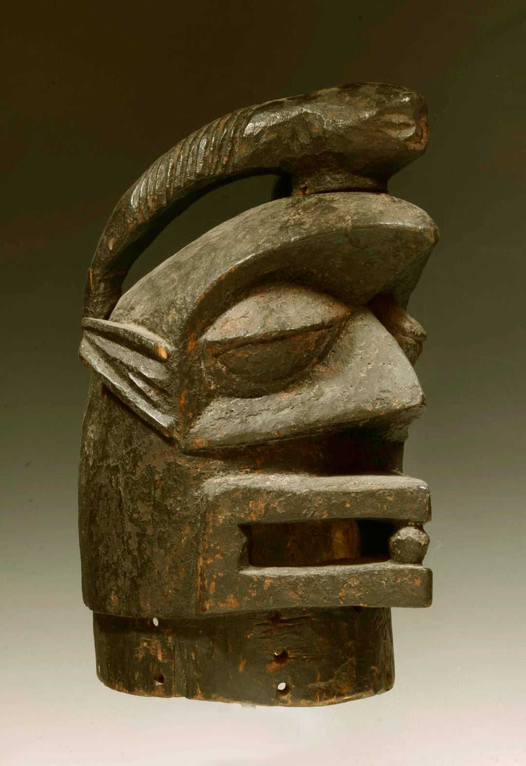 Yoruba Wood Carved Epa Helmet Mask