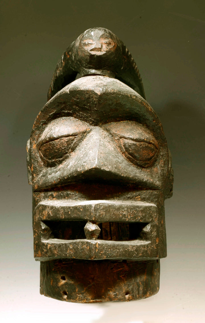 Yoruba Wood Carved Epa Helmet Mask