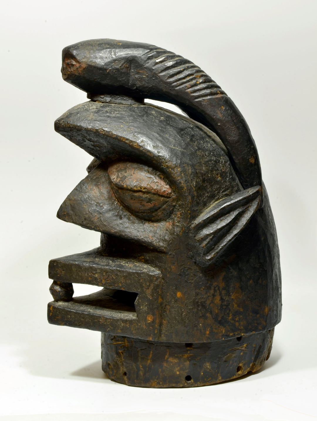 Yoruba Wood Carved Epa Helmet Mask