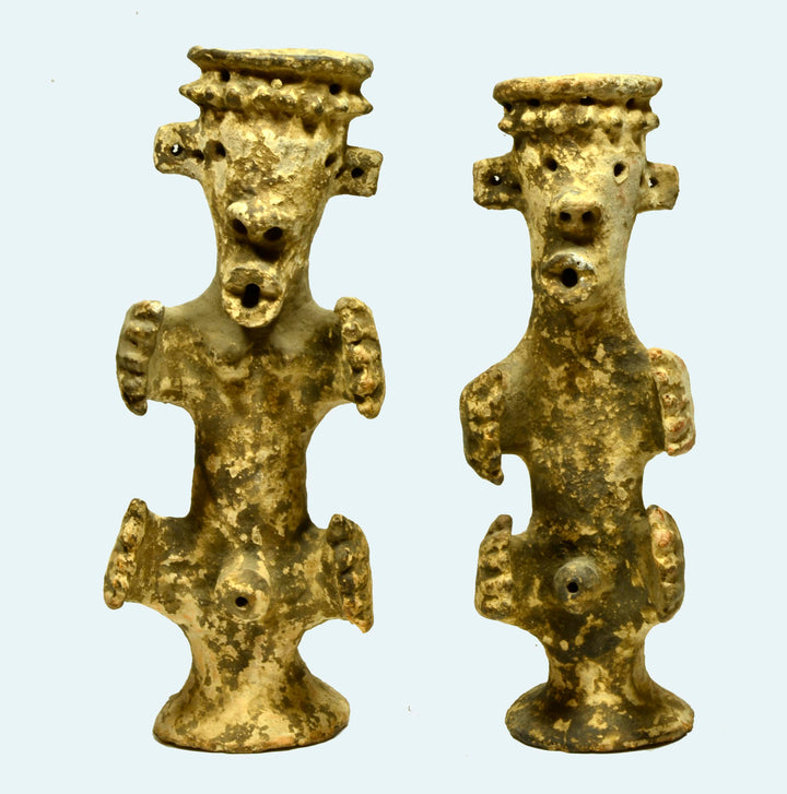 Pair of Ewe Terrracotta Ancestor Shrine Figures
