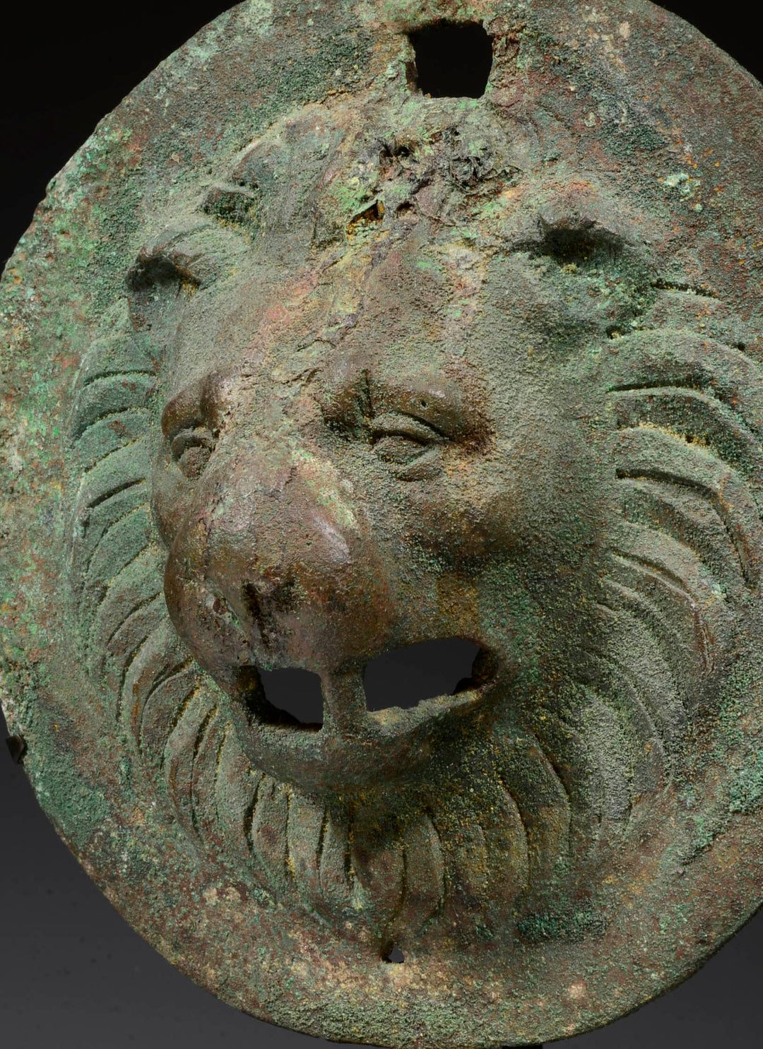 Roman Cast Bronze Lion Head Roundel
