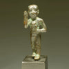 Egyptian Bronze Striding Priest holding a Baboon - Art for Eternity