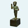 Egyptian Bronze Striding Priest holding a Baboon - Art for Eternity