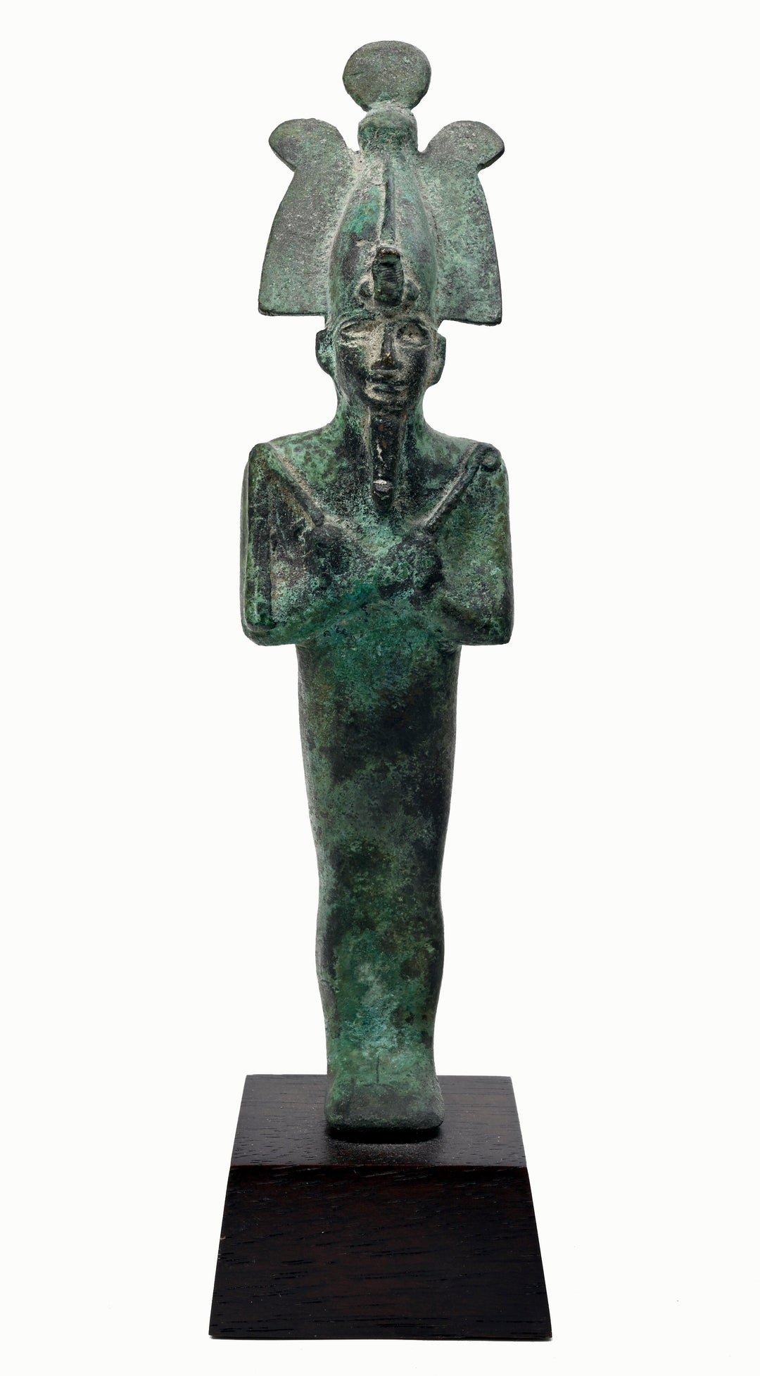 Egyptian Bronze Standing Mummiform Figure of Osiris