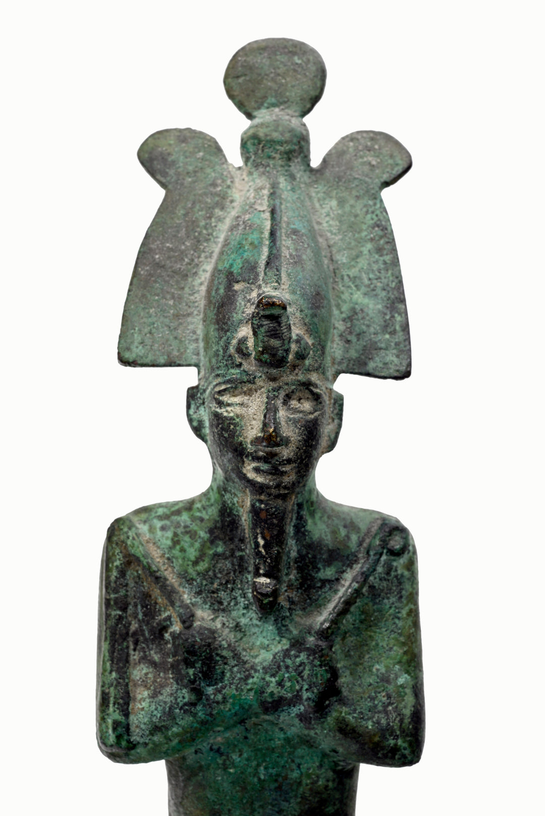 Egyptian Bronze Standing Mummiform Figure of Osiris