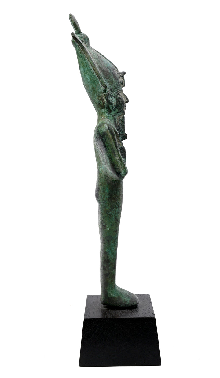 Egyptian Bronze Standing Mummiform Figure of Osiris