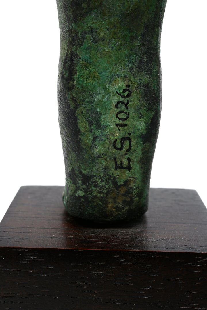 Egyptian Bronze Standing Mummiform Figure of Osiris