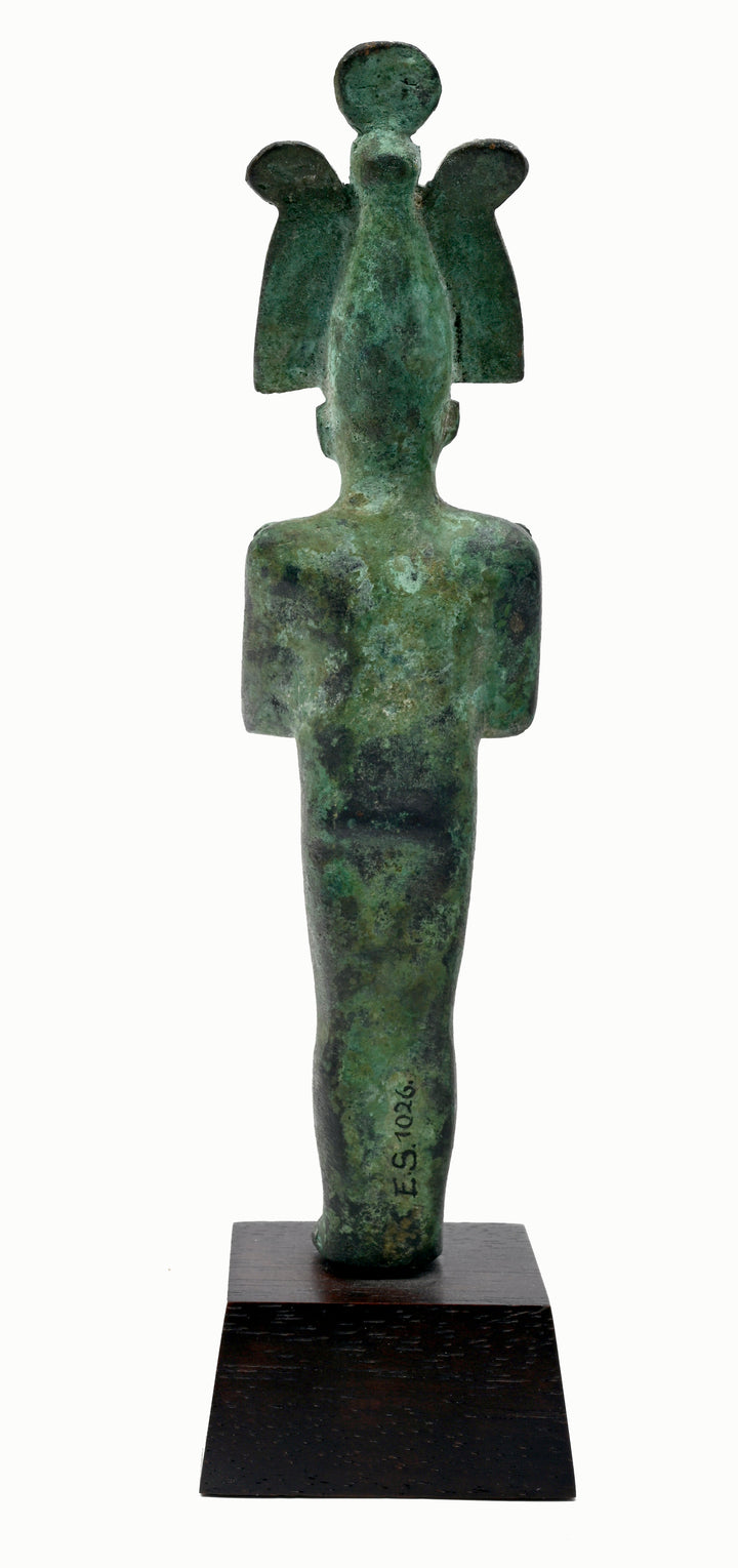 Egyptian Bronze Standing Mummiform Figure of Osiris
