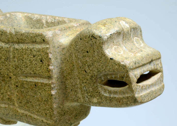 Valdivia Chorrera Green Stone Feline Mortar