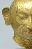 Tibetan Gilt Copper Lifesize Head of a Lohan - Art for Eternity