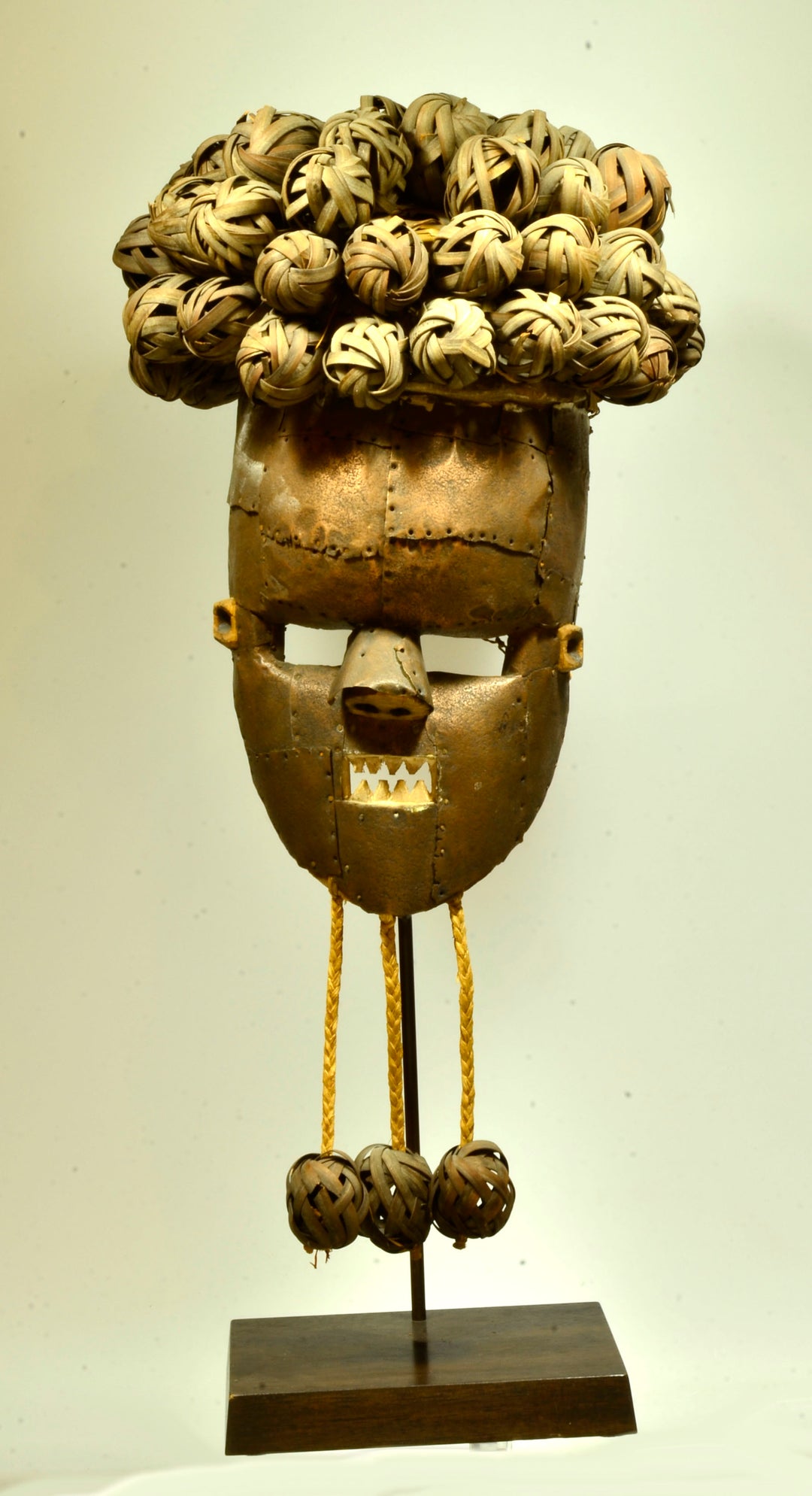 Salampasu Wood and Copper Warrior Mask