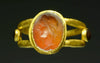 Superb Roman Gold Ring with Carnelian Stone Signet Intaglio - Art for Eternity