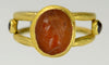 Superb Roman Gold Ring with Carnelian Stone Signet Intaglio - Art for Eternity