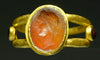 Superb Roman Gold Ring with Carnelian Stone Signet Intaglio - Art for Eternity