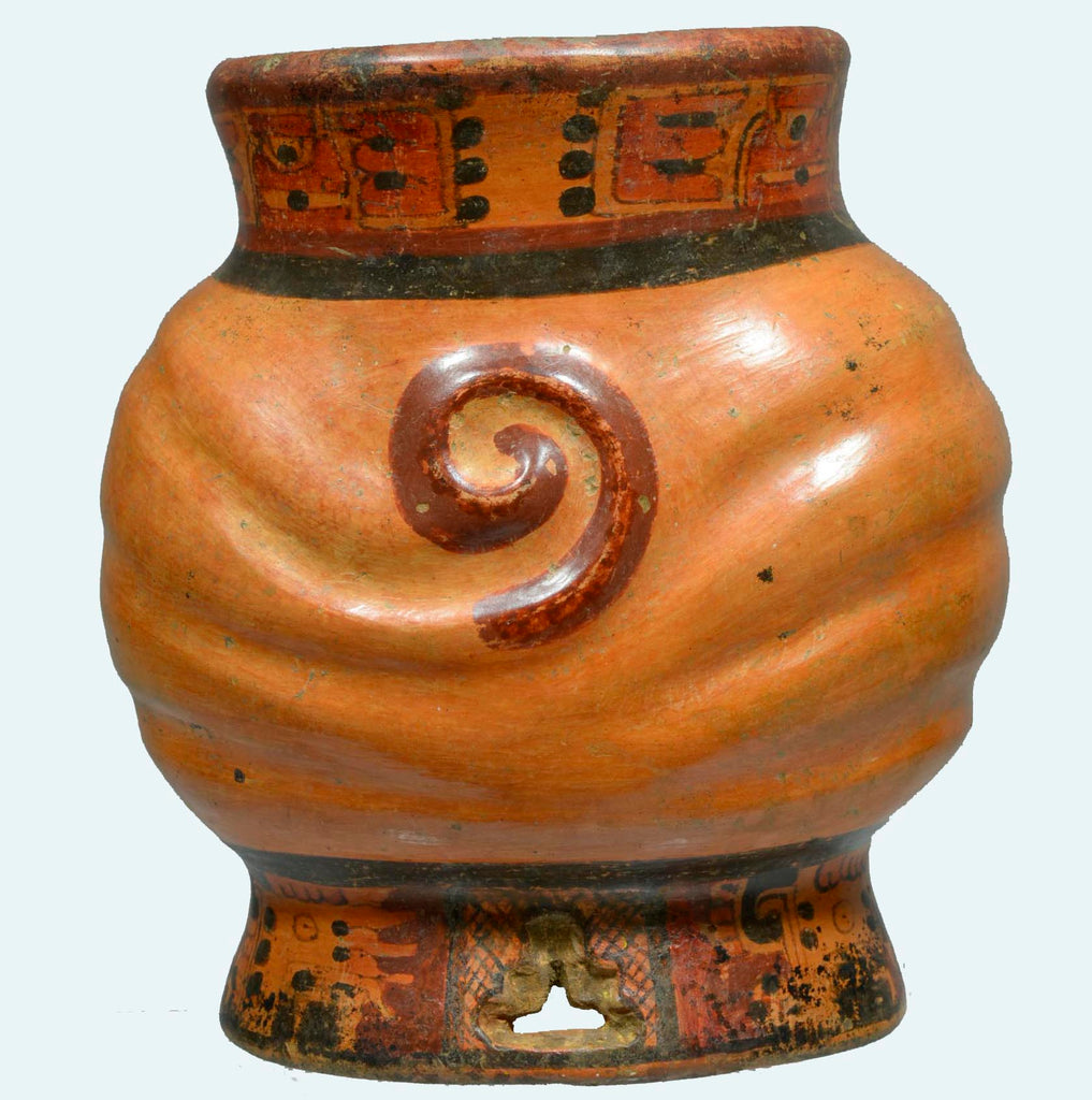 Maya Pottery Polychrome Gourd Shape Olla - Art for Eternity