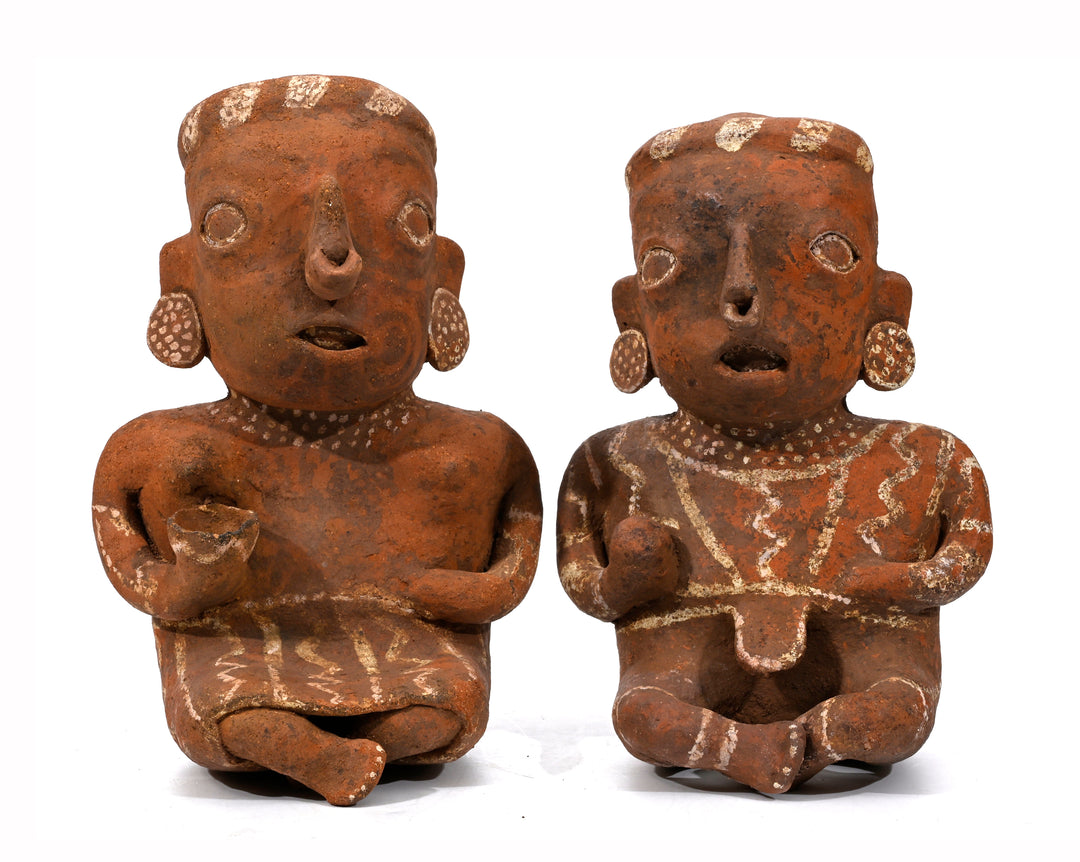 Pre-Columbian Nayarit Pottery Seated Couple