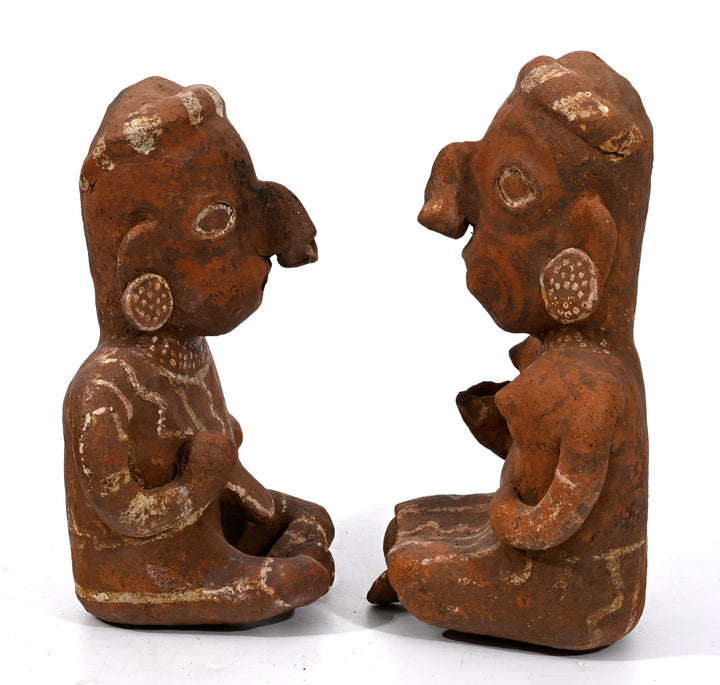 Pre-Columbian Nayarit Pottery Seated Couple