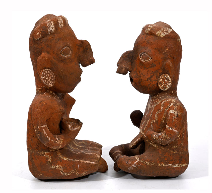 Pre-Columbian Nayarit Pottery Seated Couple