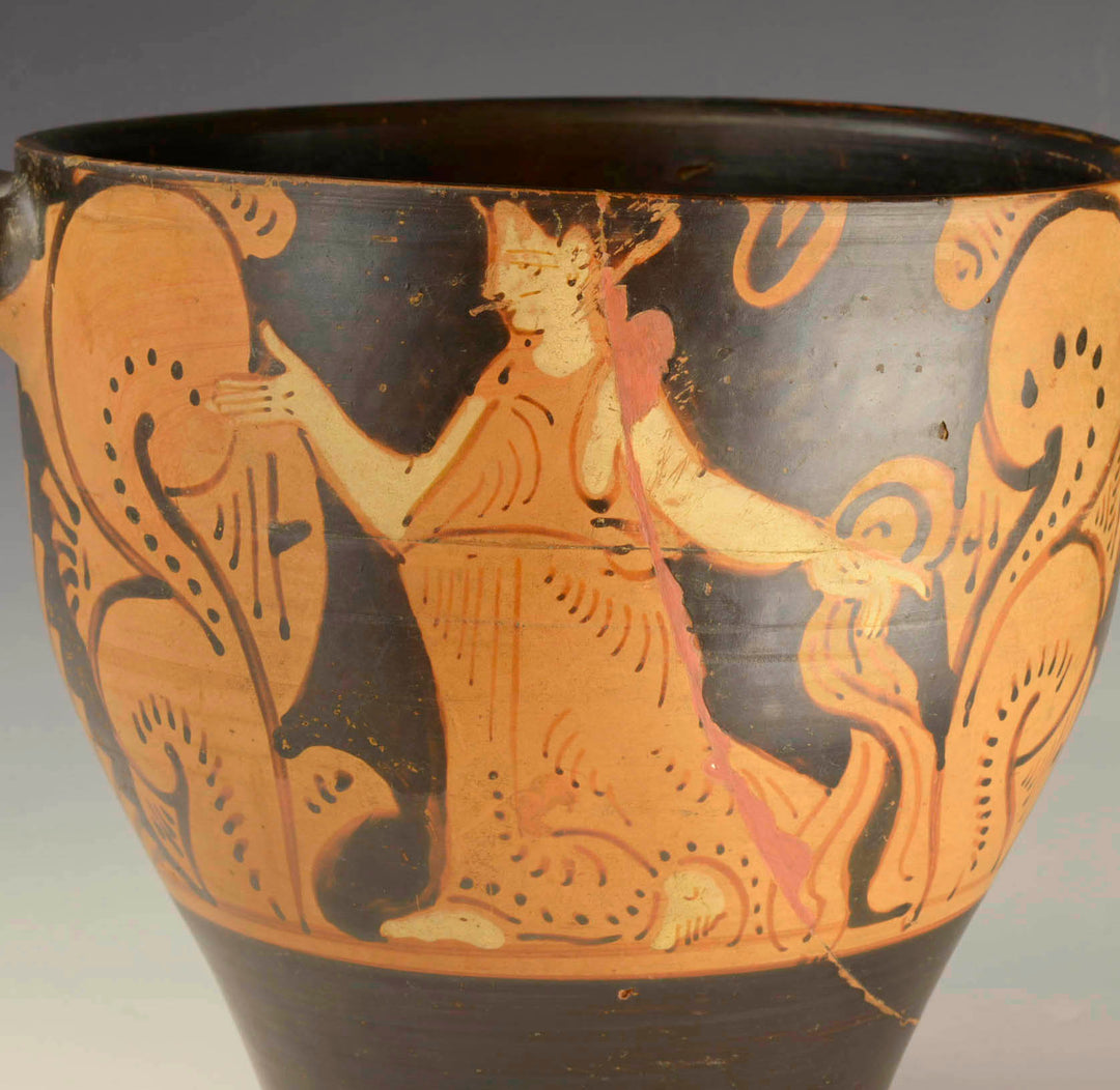 Large Faliscan Red Figure Skyphos attributed to the Fluid Group