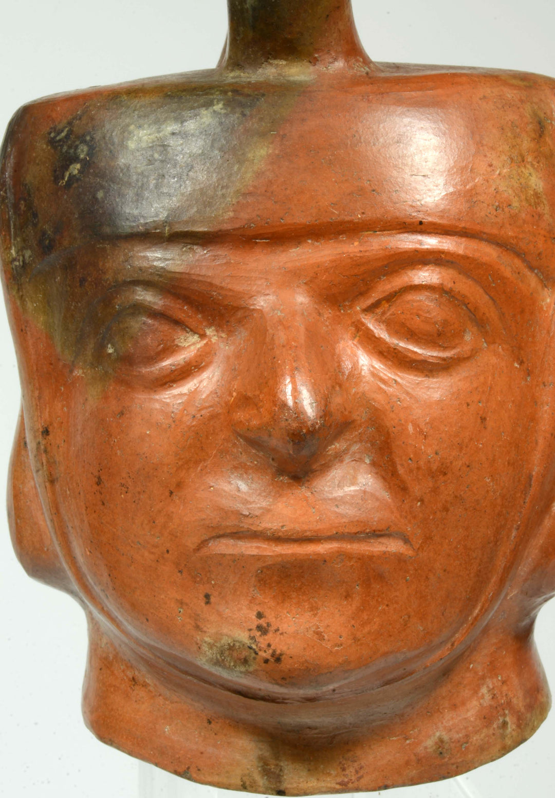 Moche Pottery Portrait Head Vessel