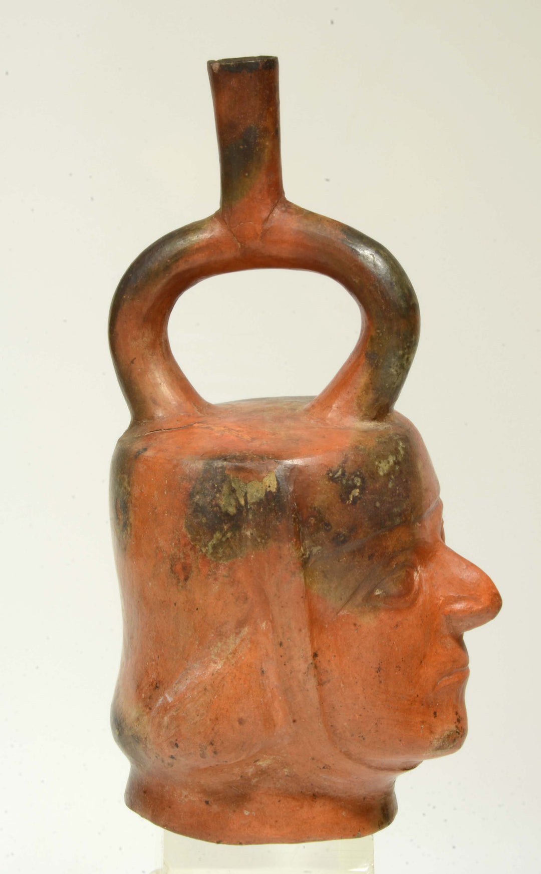 Moche Pottery Portrait Head Vessel