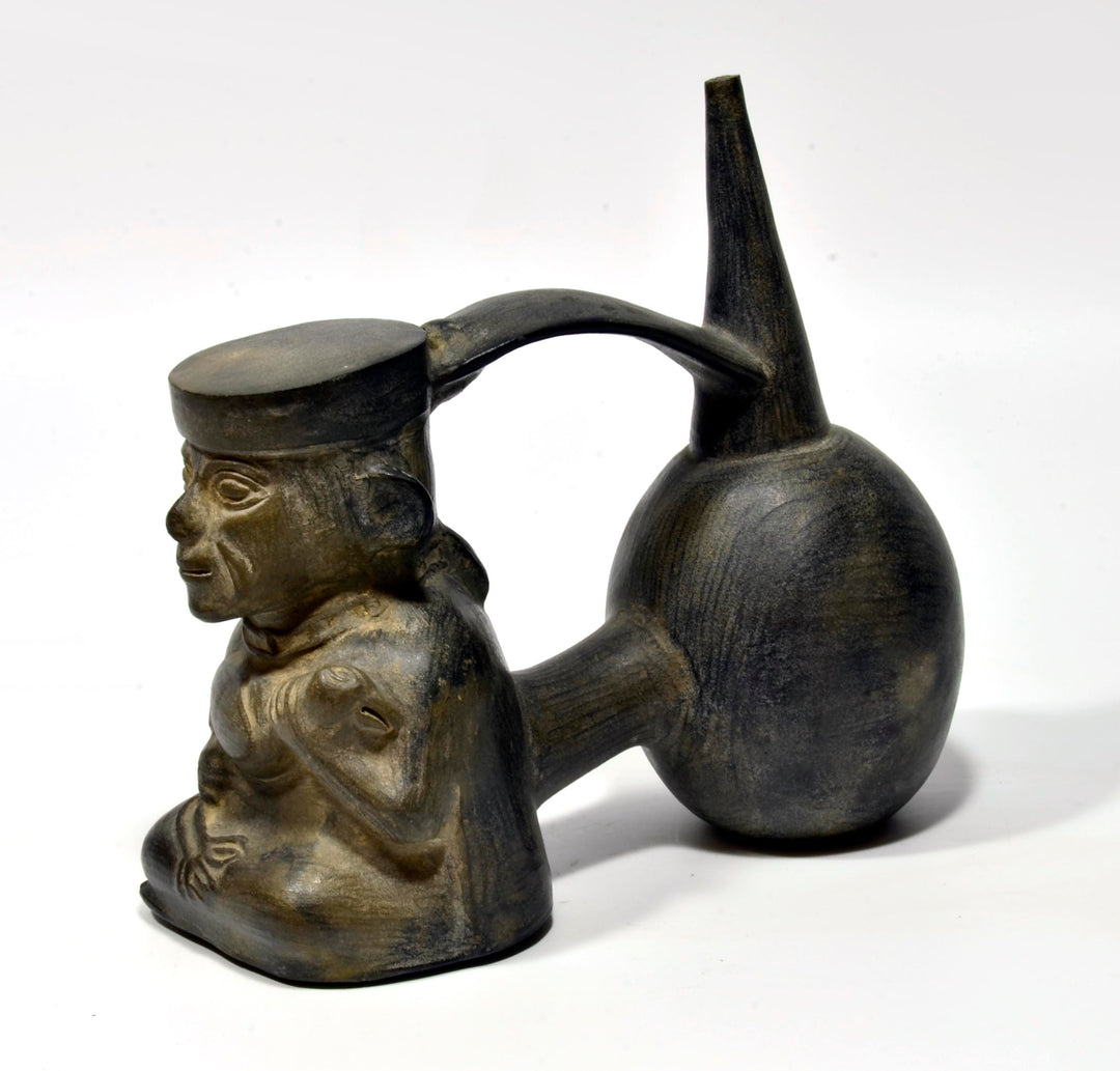 Chimu Double Chamber Figural Whistling Vessel