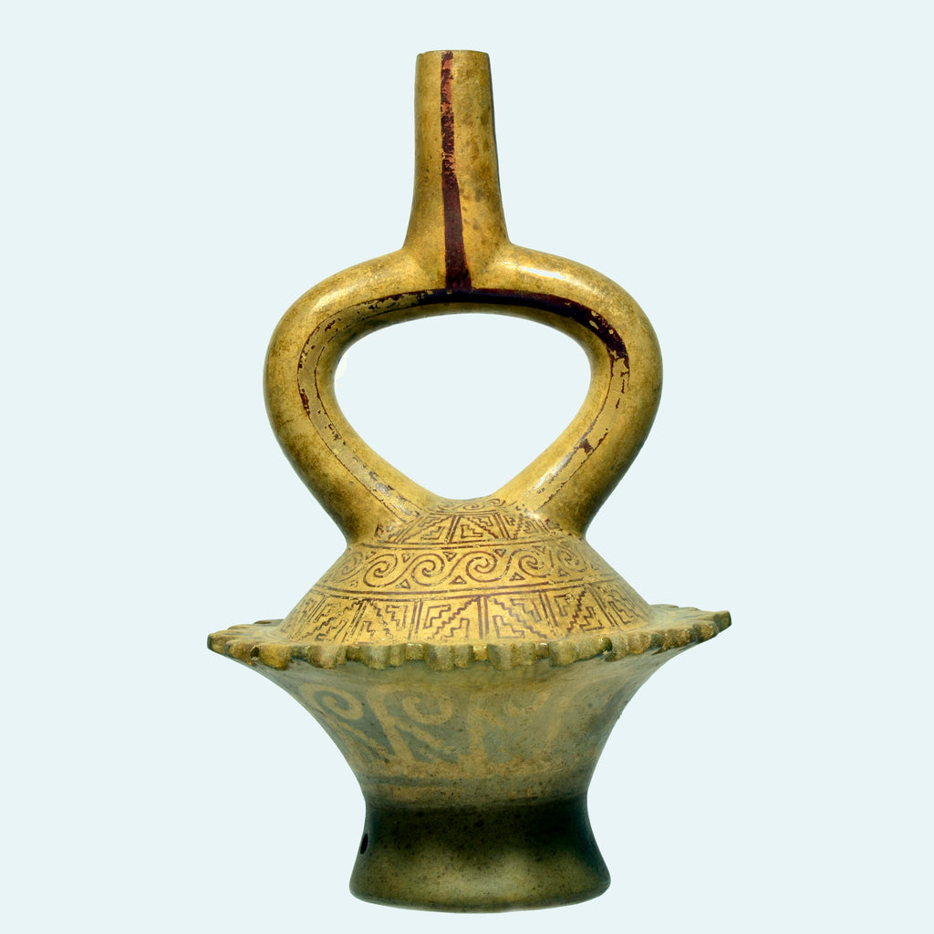Moche Pottery Fine Line Saucer Vessel - Art for Eternity