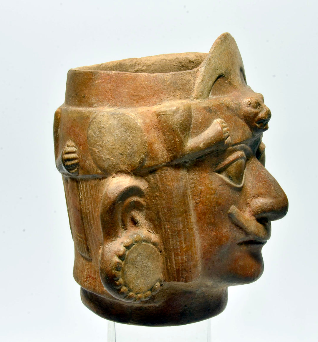 Moche Pottery Portrait Vessel of a Shaman