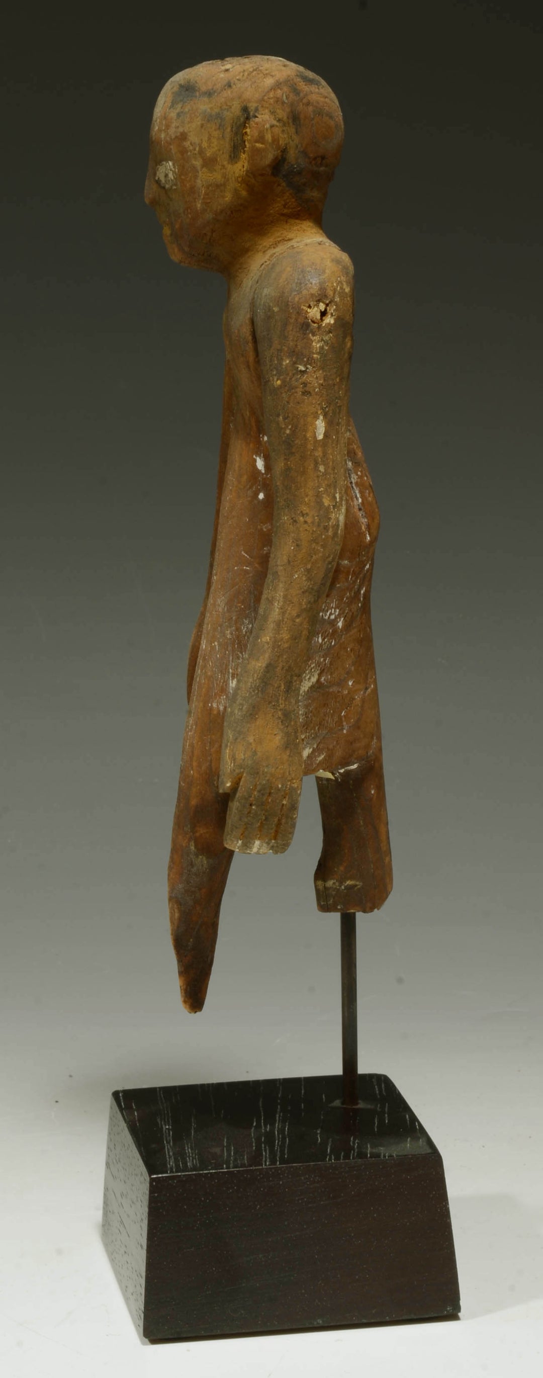 Egyptian Wood Carved Striding Priest