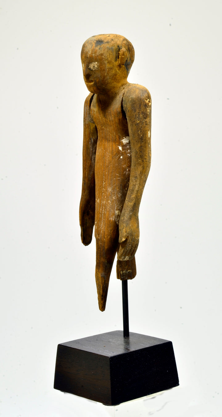 Egyptian Wood Carved Striding Priest