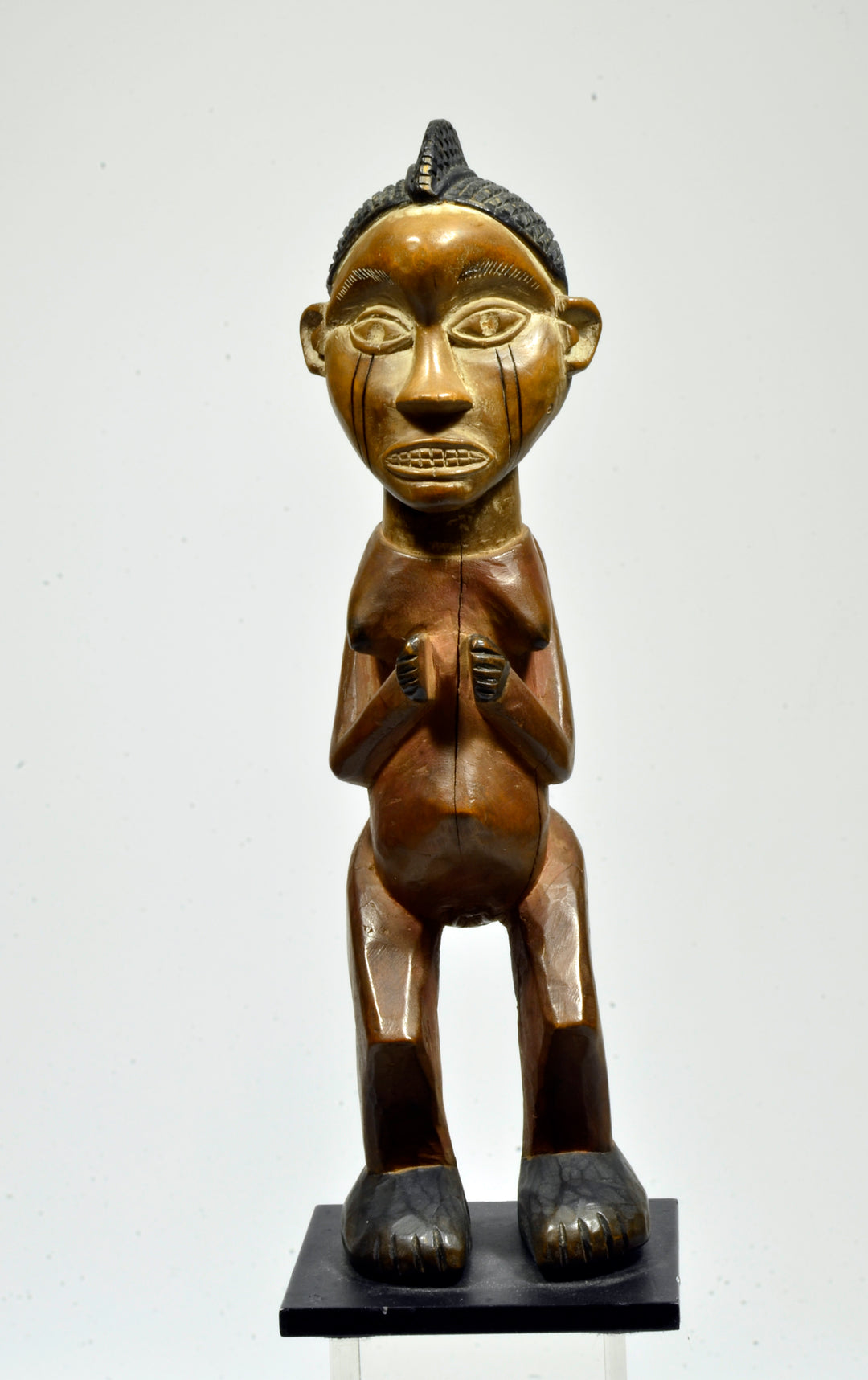 Mbala Wood Carved Female Figure