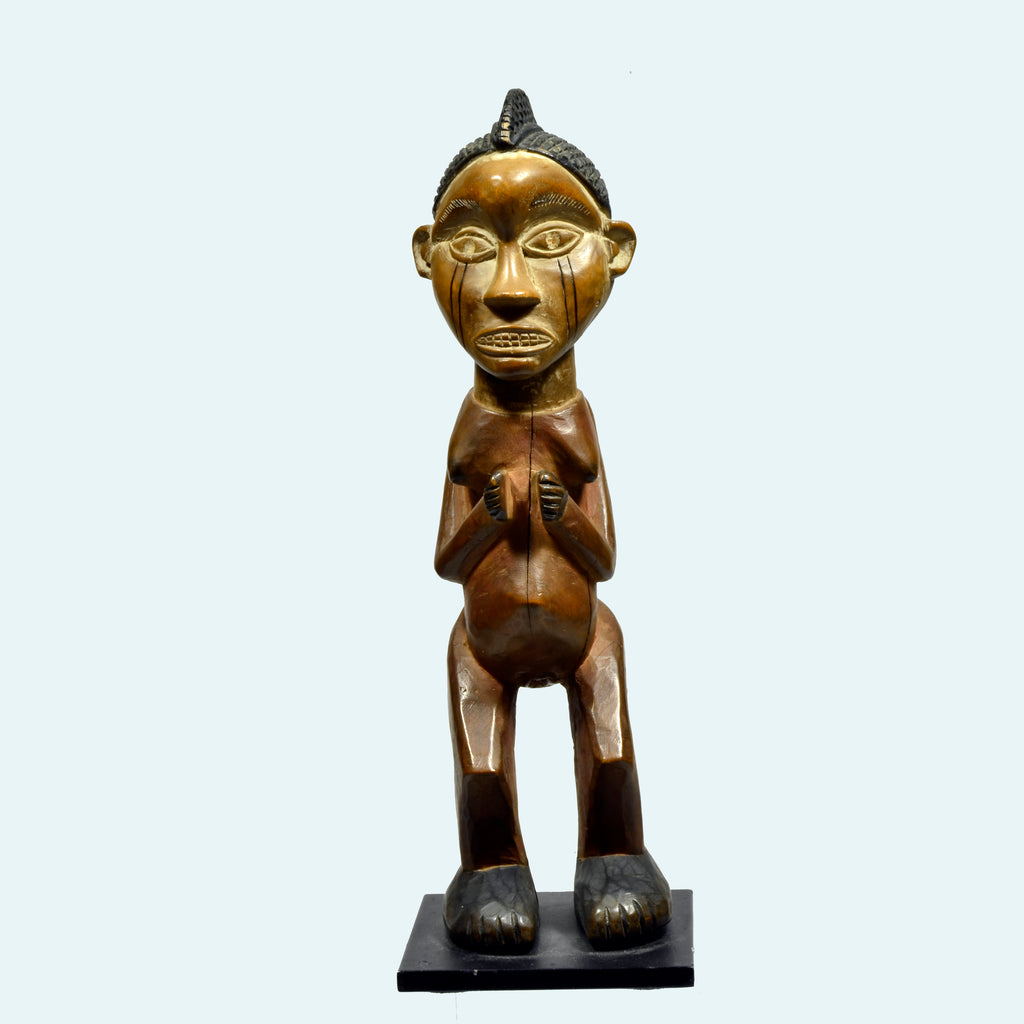 Mbala Wood Carved Female Figure - Art for Eternity