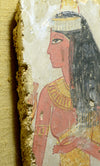 Egyptian Polychrome Fresco Painting with Young Female