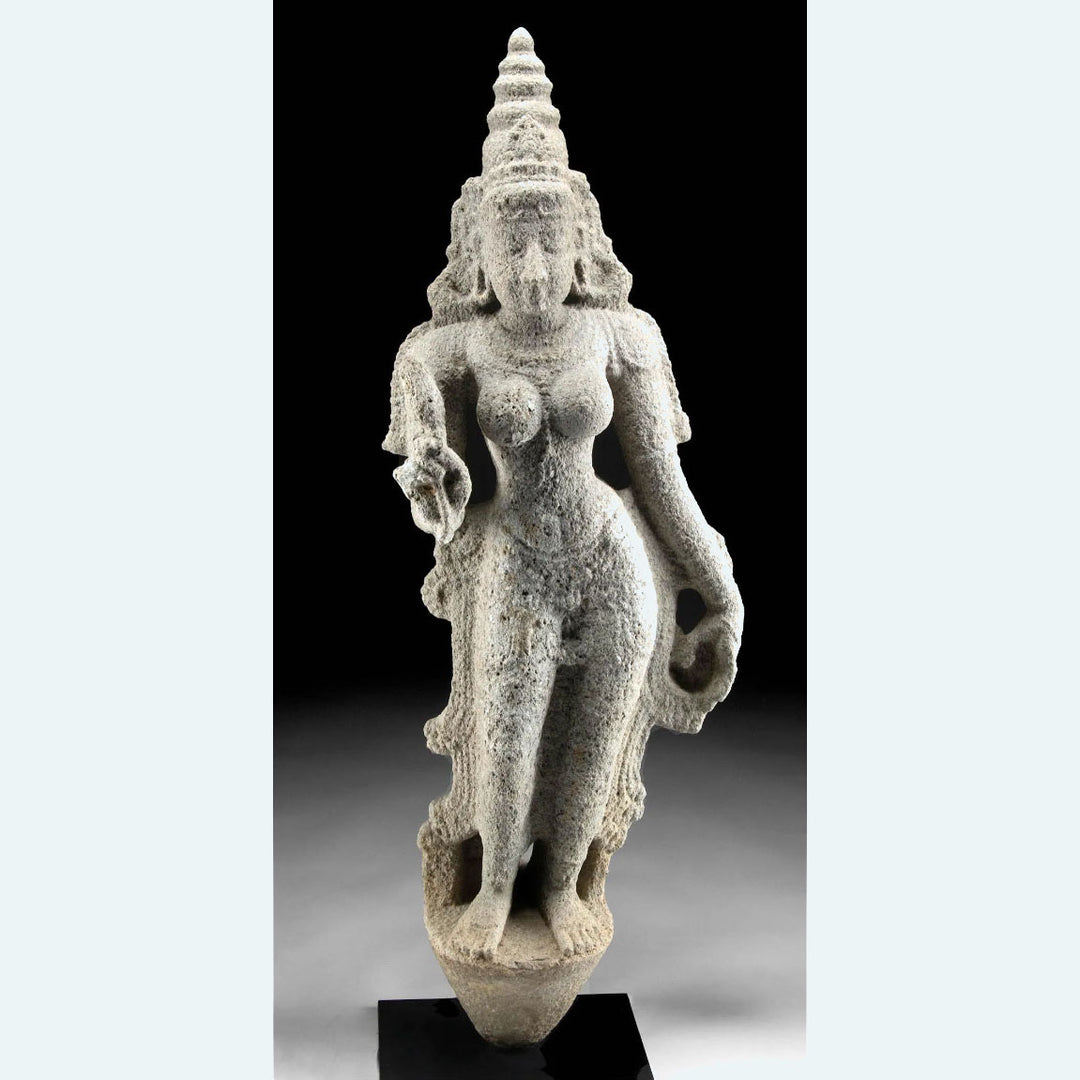 South Indian Granite Stone Figure of Pavarti