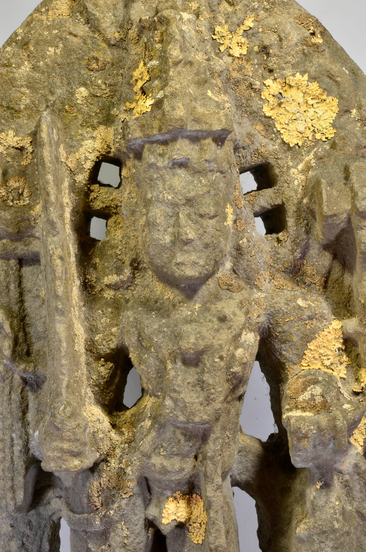 India Carved Stone Stele of Lord Bhairava