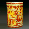 Maya Pottery Polychrome Cylinder with Hero Twins