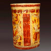 Maya Pottery Polychrome Cylinder with Hero Twins