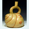 Moche Pottery Sea Shell Stirrup Vessel - Art for Eternity