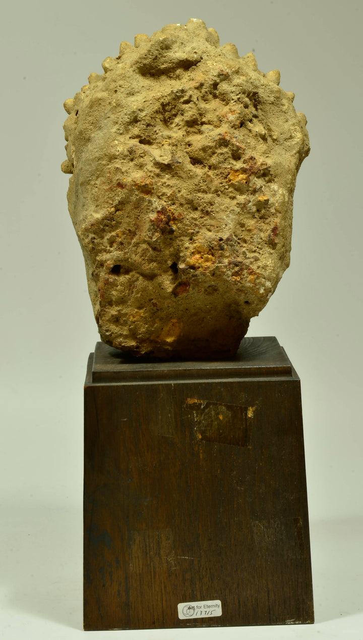Rare Thai Haripunjaya Stucco Head of Buddha Ex Sothebys