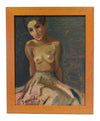 Jose Sabogal  Oil on Panel  Seated Female