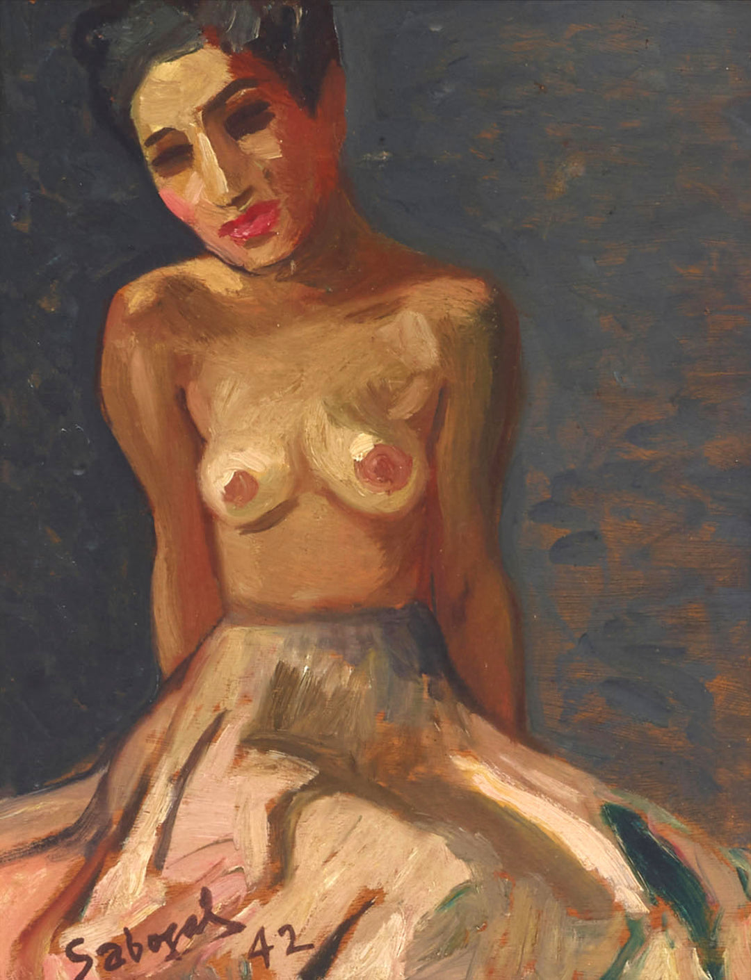 Semi Nude Seated Female