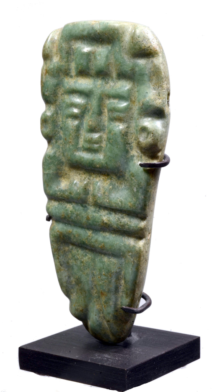 Fine Maya Jade Maize God Pectoral Pendant