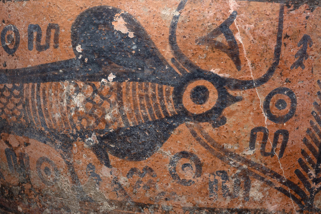 Important Large Mohenjo Daro Bi-chrome Pottery Vessel