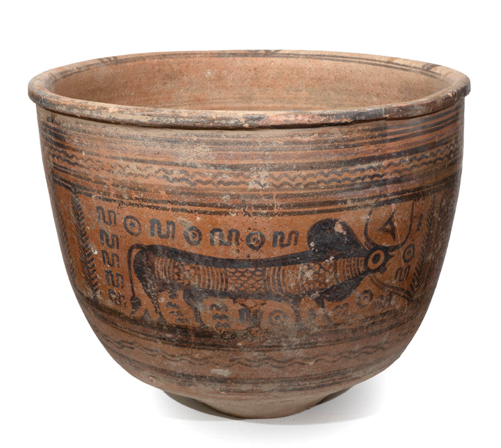 Important Large Mohenjo Daro Bi-chrome Pottery Vessel